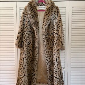 Women's Leopard Print Faux Fur Coat